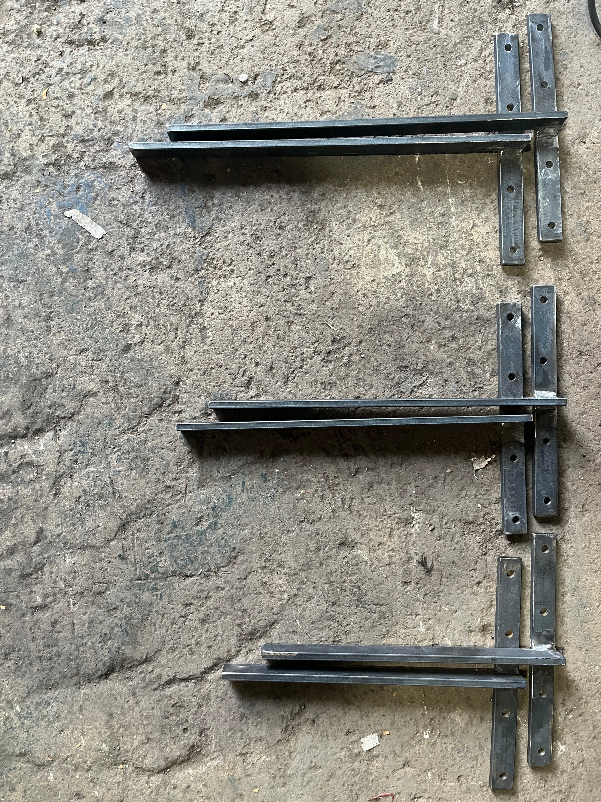 US Style | Wood Stud Mounting | Architect Marble® Heavy-Duty Sink Bracket | Natural or Black Steel | Custom Sizes Available