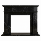 🖤 Handcrafted Marble Fireplace Mantel – AMFP250001