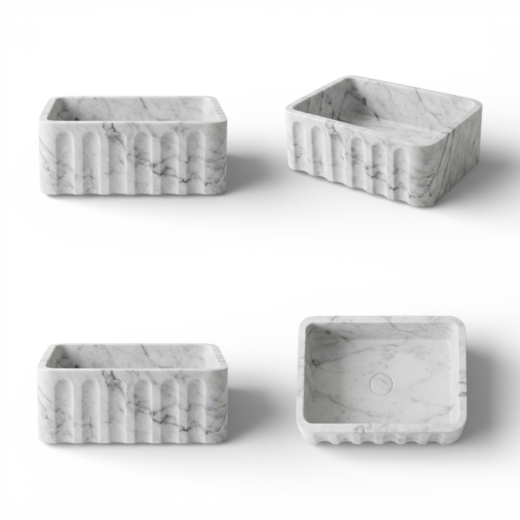 Handcrafted Single Marble Kitchen Sink AMKC250002