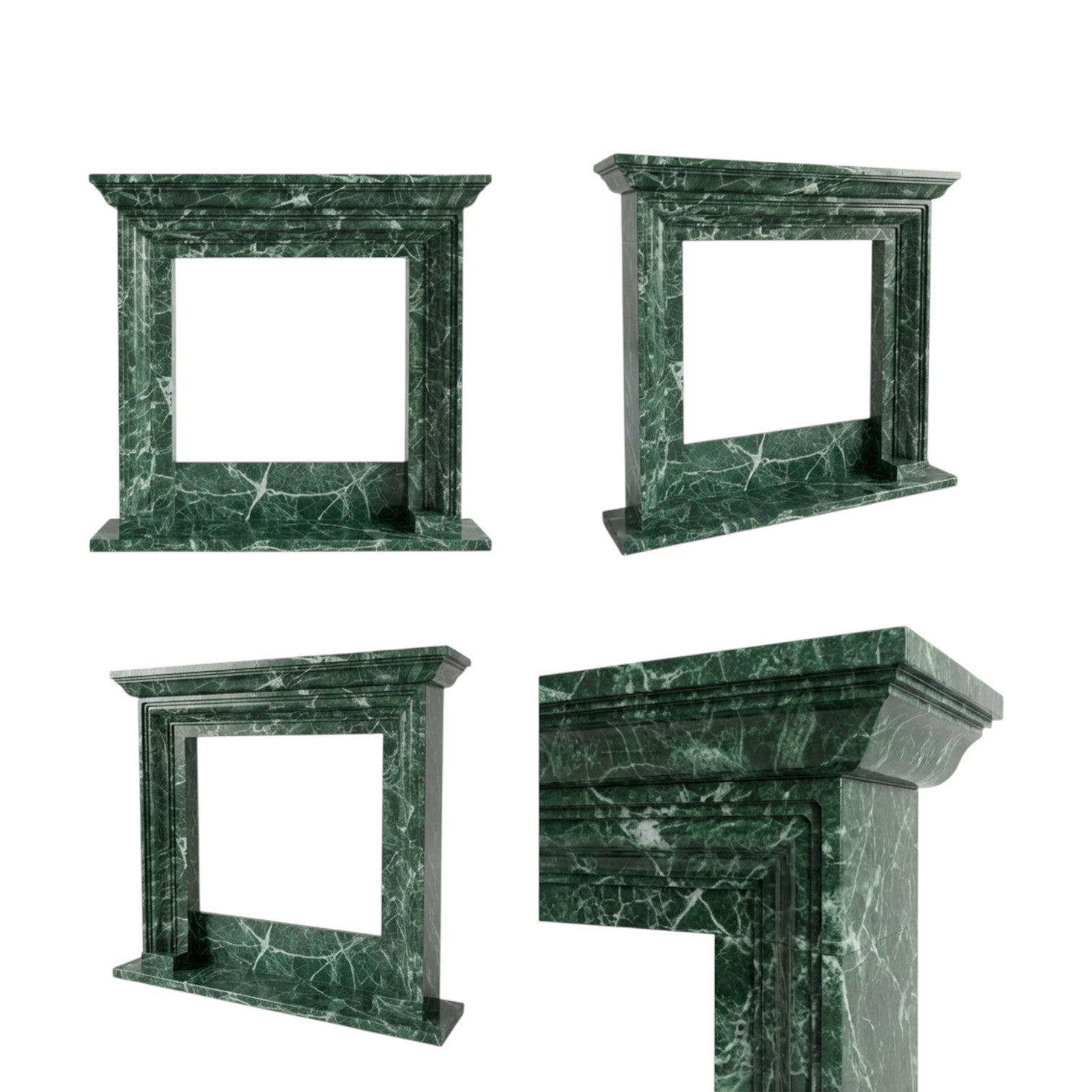 💚 Handcrafted Marble Fireplace Mantel – AMFP250002