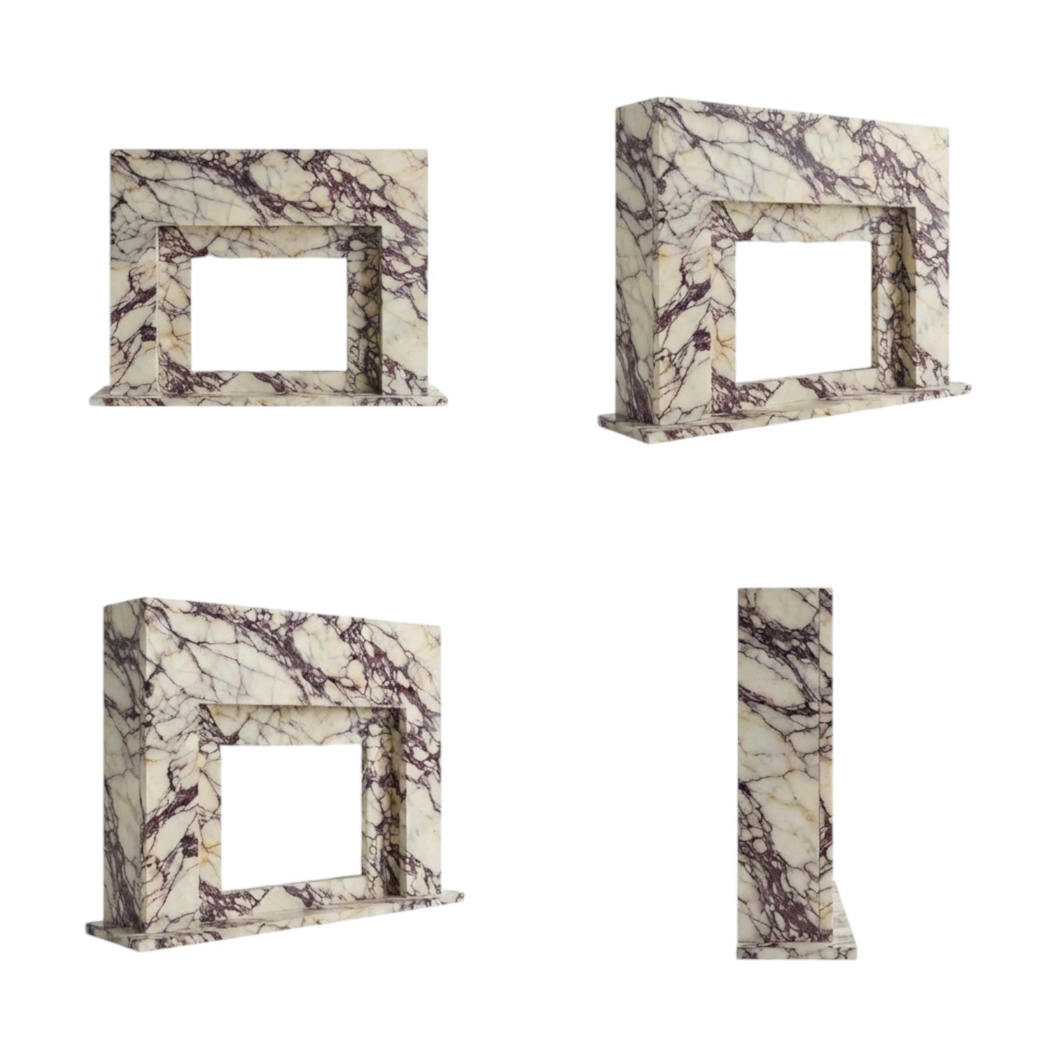 🔴 Handcrafted Marble Fireplace Mantel – AMFP250003