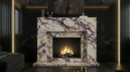🔴 Handcrafted Marble Fireplace Mantel – AMFP250003