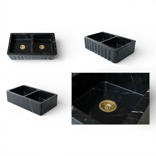 Handcrafted Double Marble Kitchen Sink AMKC250001