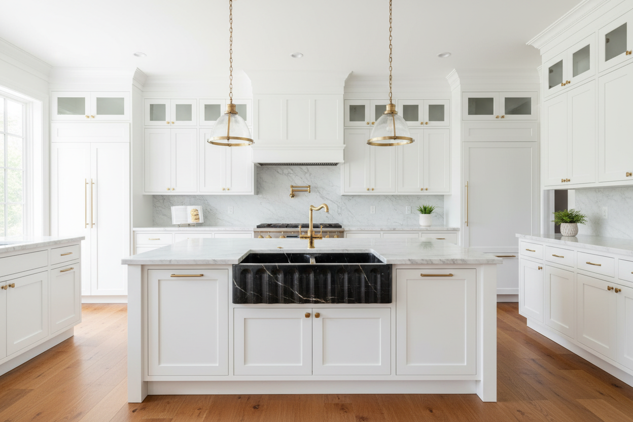 Handcrafted Double Marble Kitchen Sink AMKC250001