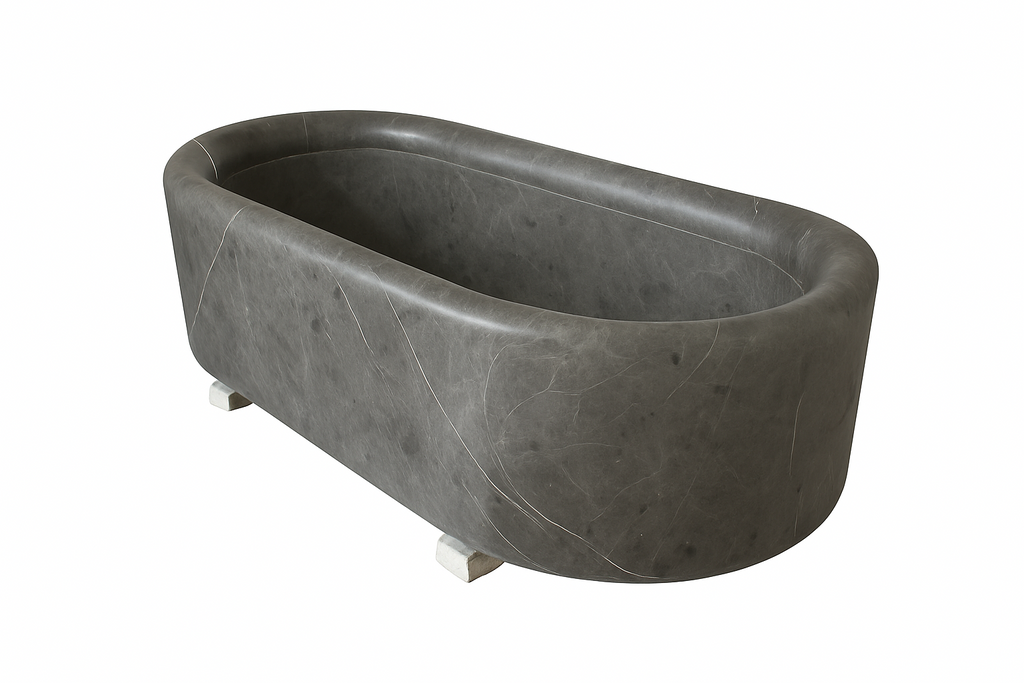 🛁  Luxury Old Style Dark Marble Bathtub – luxury Old Style Stone Tub