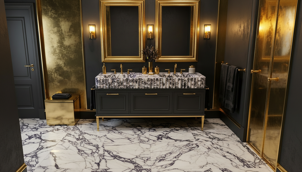 Handcrafted Double Marble Sink – AMSK250006