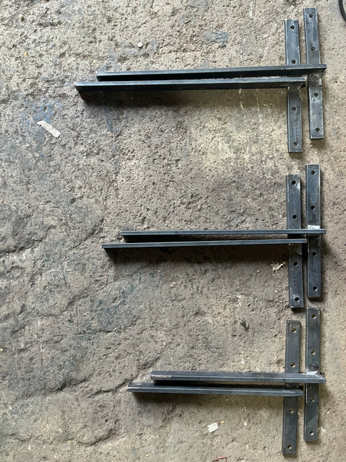 US Style | Wood Stud Mounting | Architect Marble® Heavy-Duty Sink Bracket | Natural or Black Steel | Custom Sizes Available