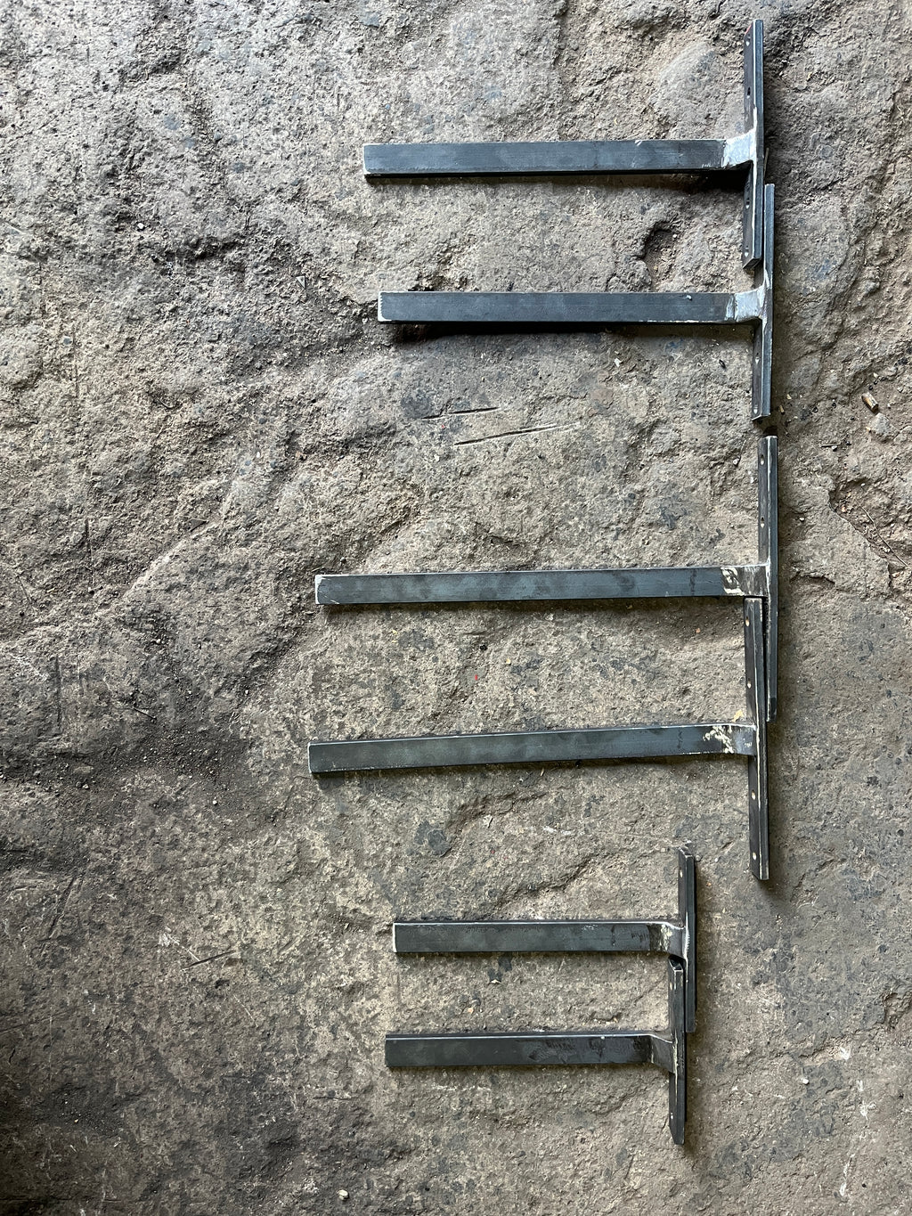 International Style | Wall & Concrete Mounting | Architect Marble® Heavy-Duty Sink Bracket | Natural or Black Steel | Custom Sizes Available