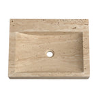 Beige stone sink on a white background