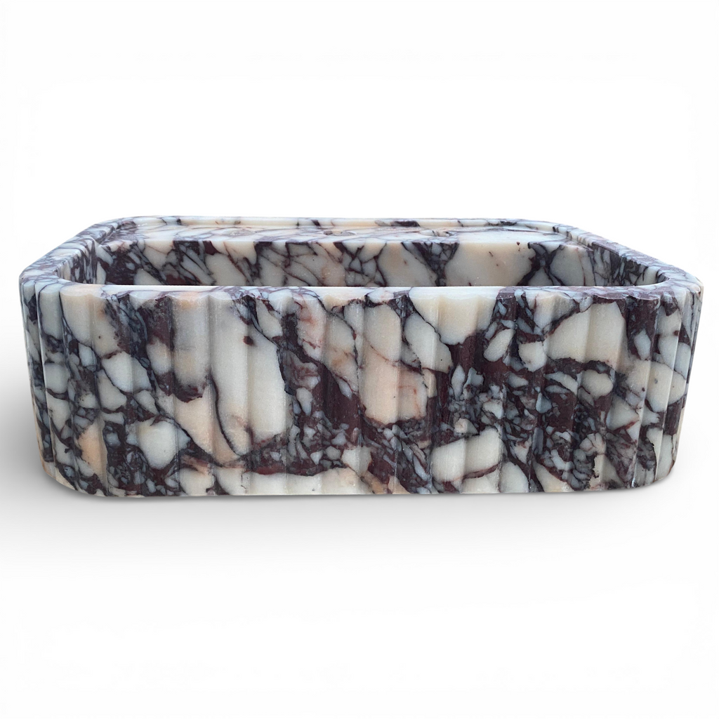 حوض رخامي بثلاث فتحات للصنبور - AMSK250003 