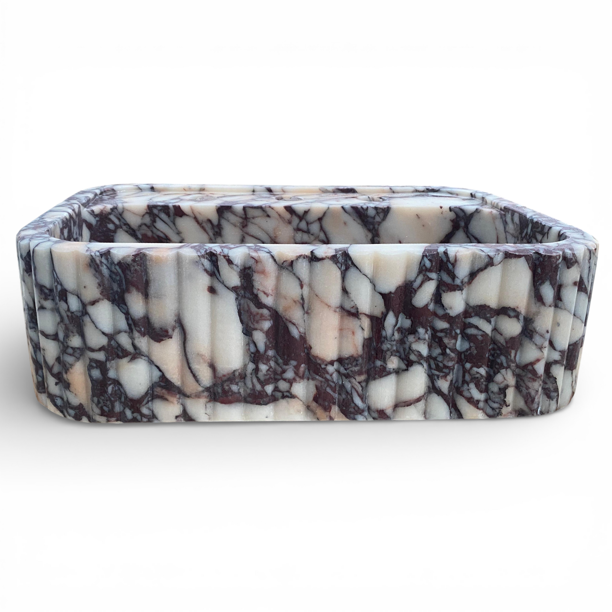 3 Faucet Holes Marble Sink - AMSK250009