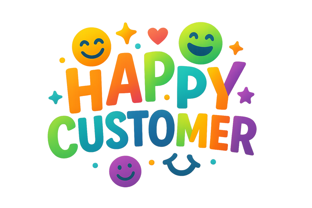 for Happy Customer make colorful logo
