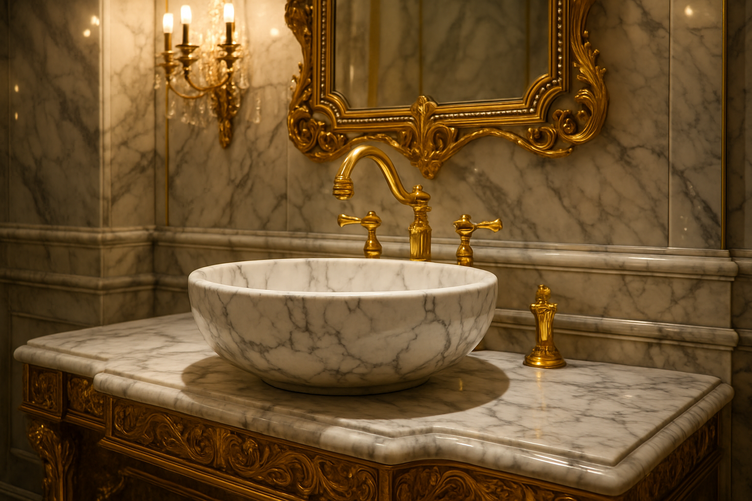 marble sink for royal luxury and rich people