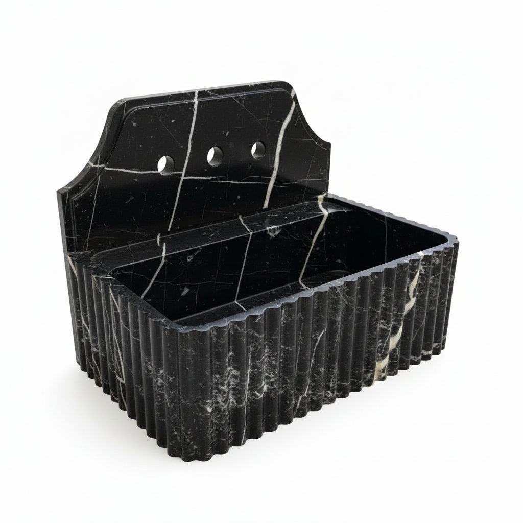 Nero Marquina Lavabo - 3/4 Açı