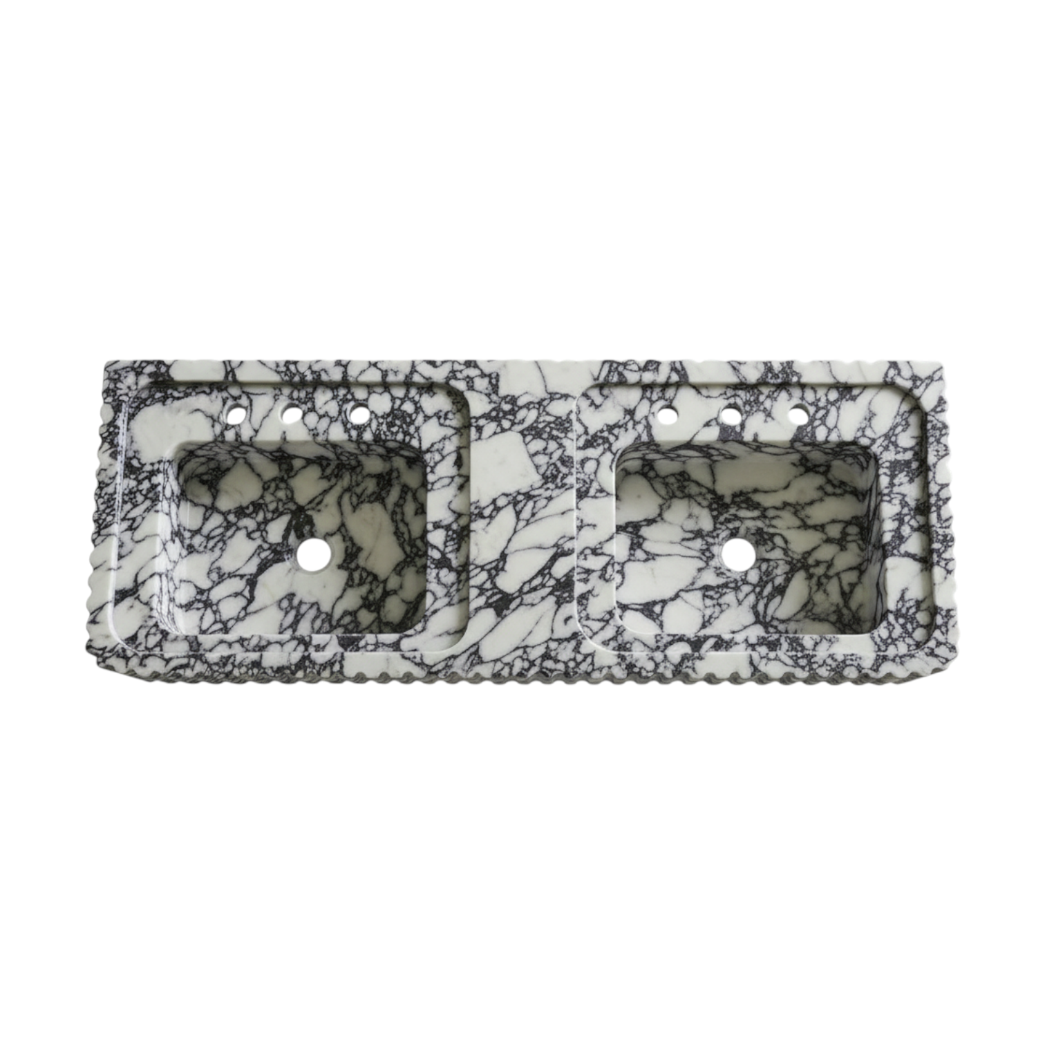 Handcrafted Double Marble Sink – AMSK250006