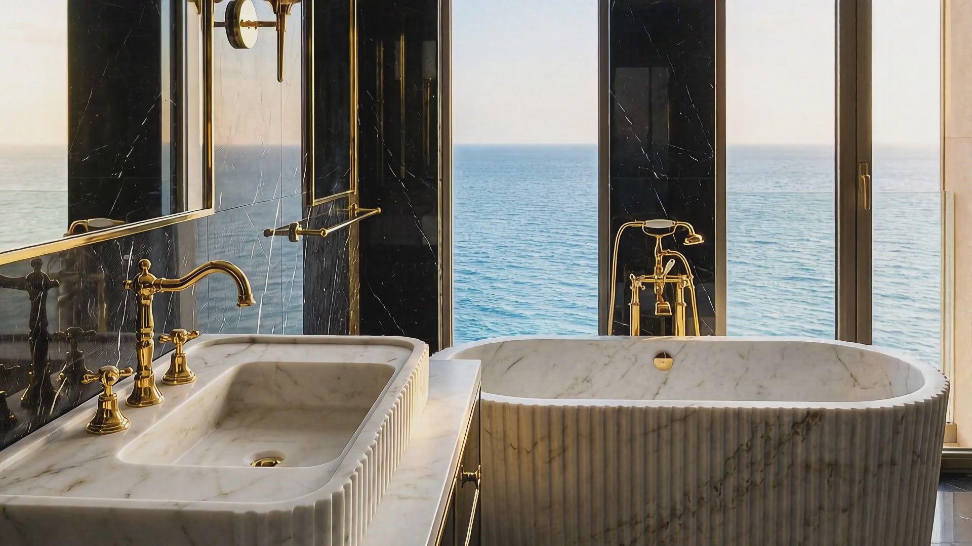 Handcrafted Single Marble Sink – AMSK250007