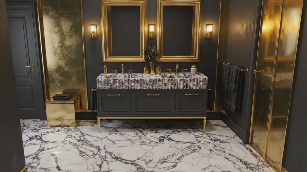 Handcrafted Double Marble Sink – AMSK250006