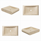Handcrafted Oval Travertine Sink – AMSK250005