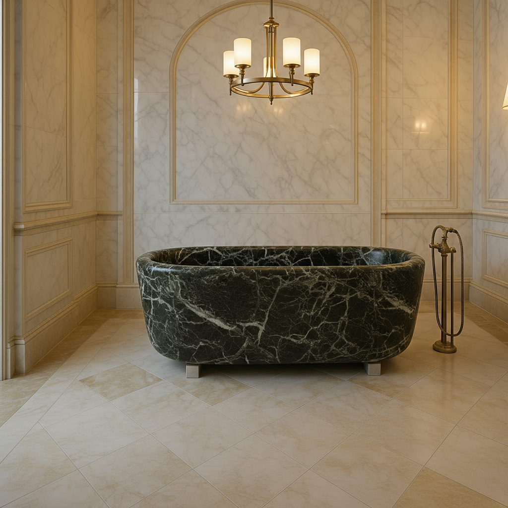 Verde Alpi Marble Bathtub